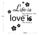 Decal dán tường love is the honey