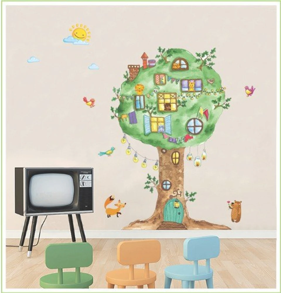 Decal dán tường nhà cây ngộ nghĩnh 5