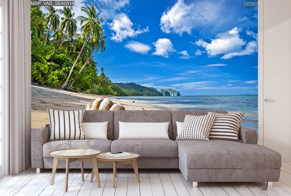 Tranh Dán Tường Phong Cảnh 3D Biển JM-1535