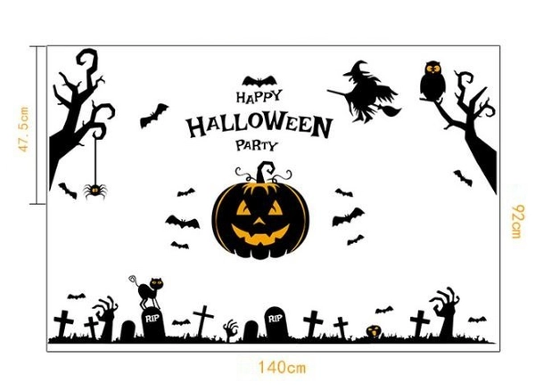 Decal dán tường trang trí Halloween 7