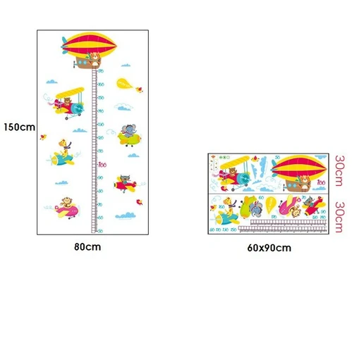Decal dán tường thước đo phương tiện giao thông 2
