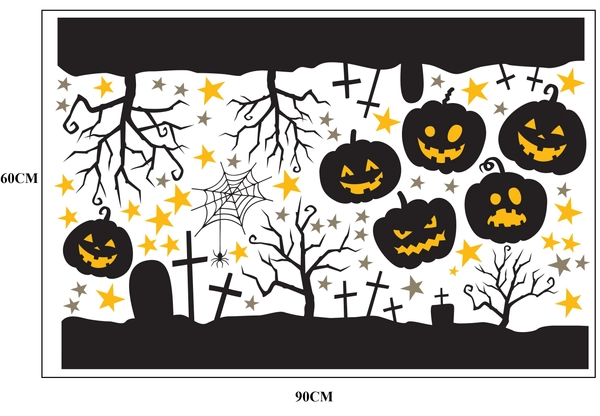 Decal dán tường halloween 10