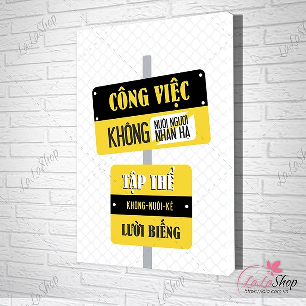 Tranh văn phòng công việc không nuôi kẻ nhàn hạ