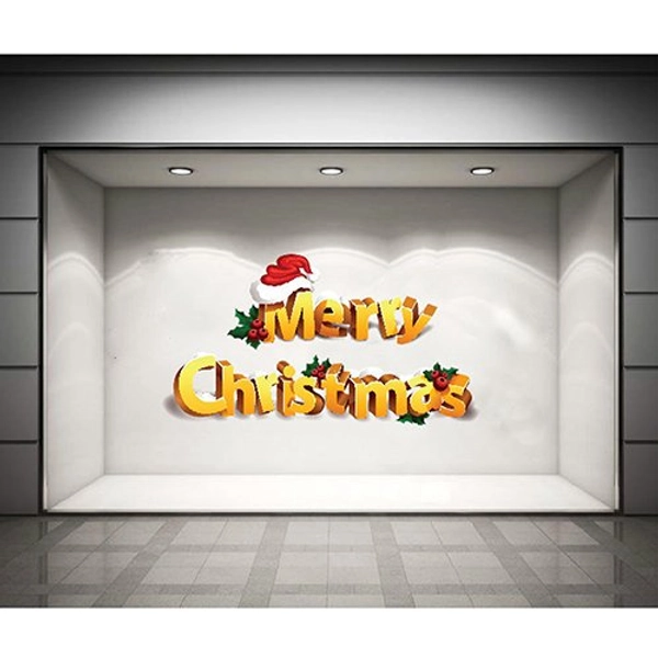 Decal dán tường Merry Christmas và nón Noel 2
