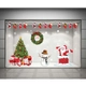 Decal dán tường Combo ông già Noel người tuyết và cây thông xanh