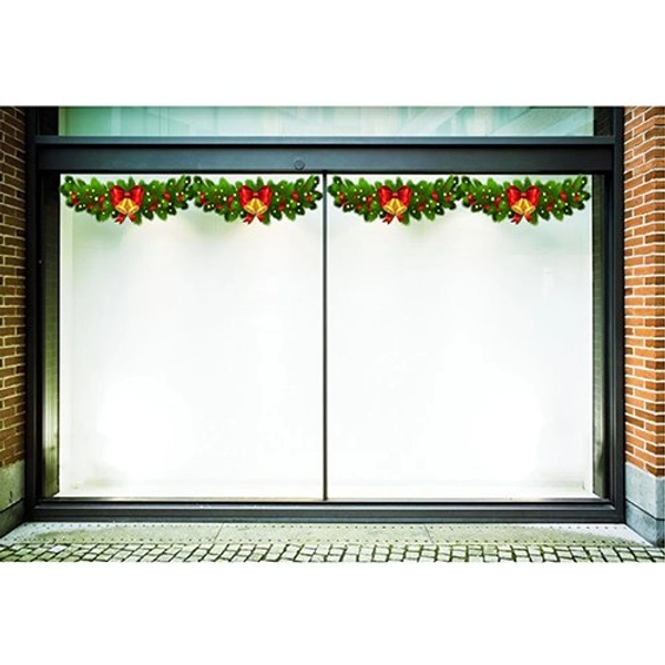 Decal dán tường dây thông Noel và chuông vàng 3