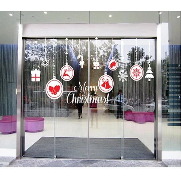 Decal dán tường dây treo quả cầu Noel và hộp quà