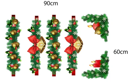 Combo decal dán tường ông già noel và cây thông xanh 4