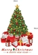 Decal dán tường combo cây thông noel và hộp quà