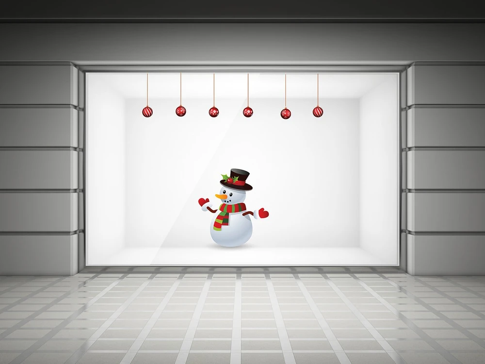 Decal dán tường người tuyết Noel