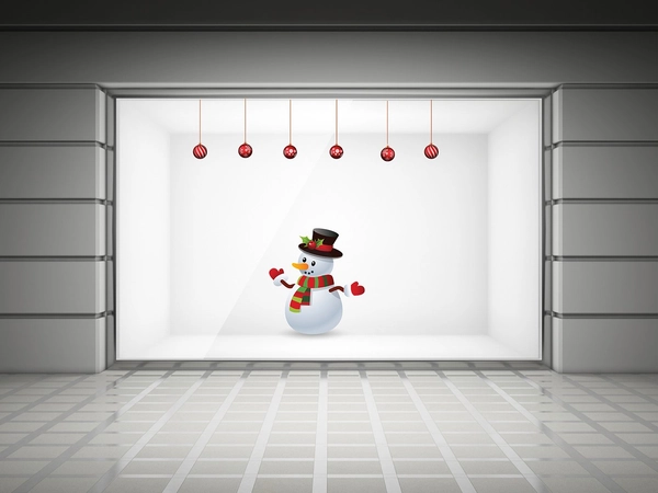 Decal dán tường người tuyết Noel