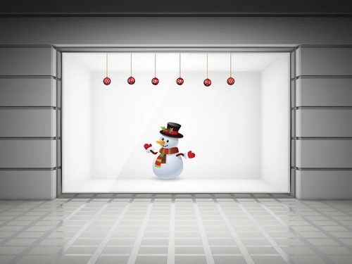 Decal dán tường người tuyết Noel