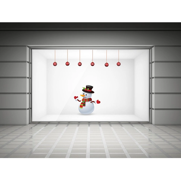 Decal dán tường người tuyết Noel