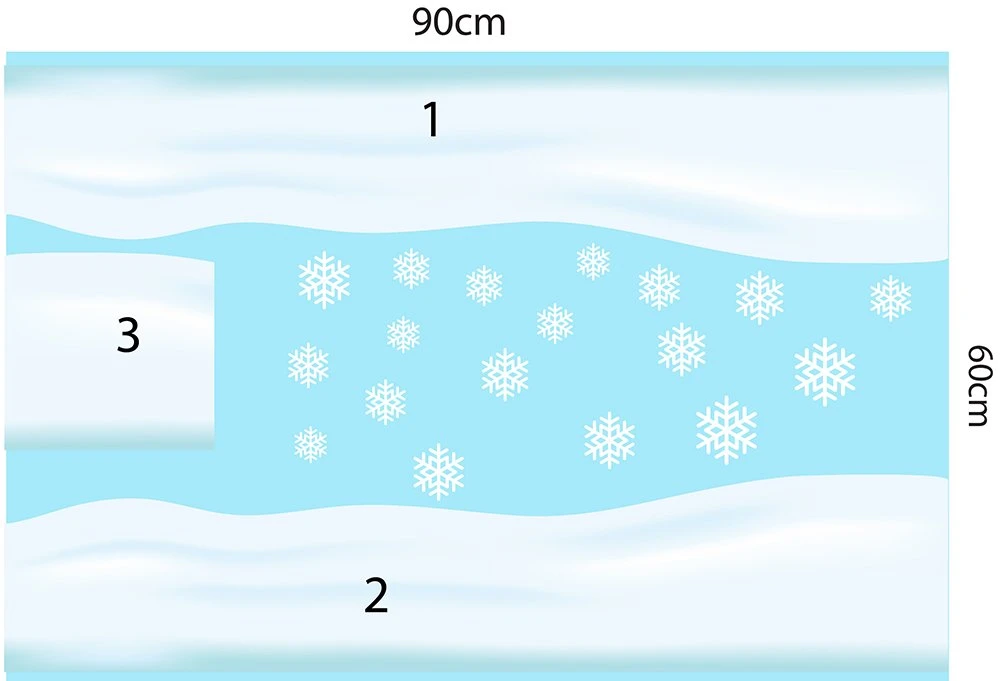 Decal trang trí noel chân tường tuyết Noel