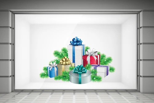 Decal dán tường hộp quà giáng sinh 2