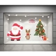 Decal dán tường Ông già Noel đón giáng sinh (nền trắng đục)
