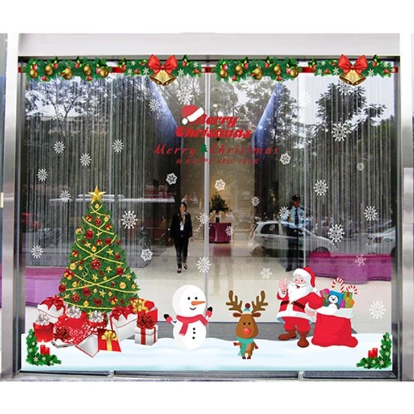Combo decal dán tường ông già noel và cây thông xanh 4