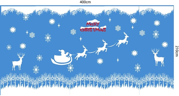 Decal trang trí noel combo tuần lộc may mắn