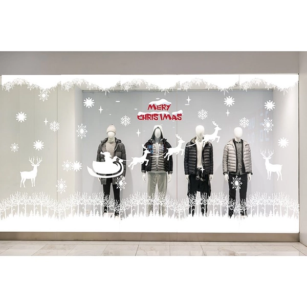 Decal trang trí noel combo tuần lộc may mắn