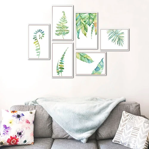 Tranh treo tường lá xanh 8