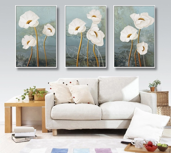 Tranh treo tường Hoa Anh Túc trắng