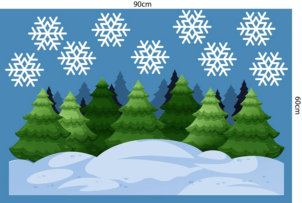 Decal trang trí noel cây thông may mắn 2