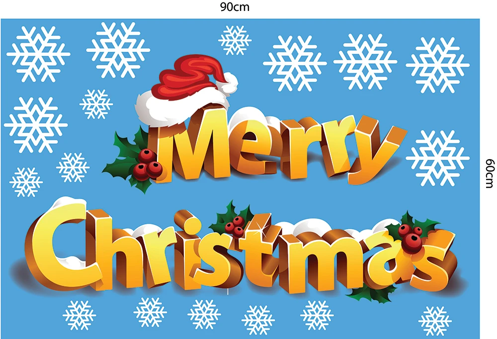 Decal trang trí noel cây thông may mắn 2