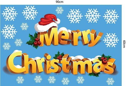 Decal trang trí noel cây thông may mắn 2