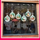 Decal tĩnh điện trang trí noel dây treo quả cầu noel sắc màu