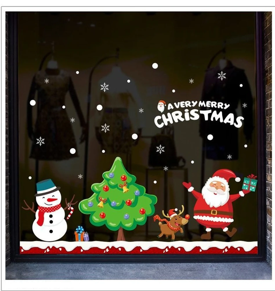 Decal trang trí noel ông già noel vui vẻ