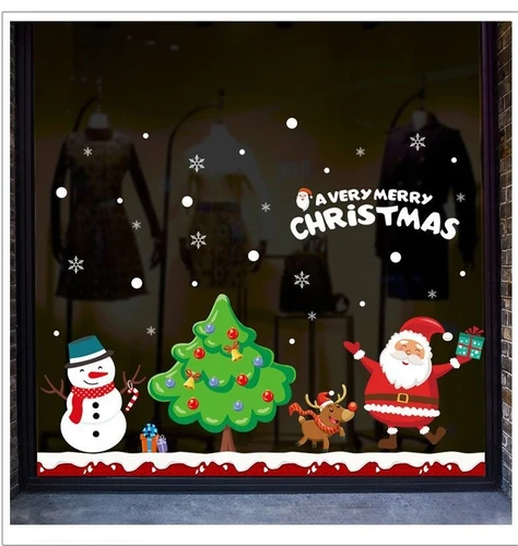 Decal trang trí noel ông già noel vui vẻ