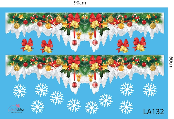 Decal trang trí noel món quà đêm giáng sinh