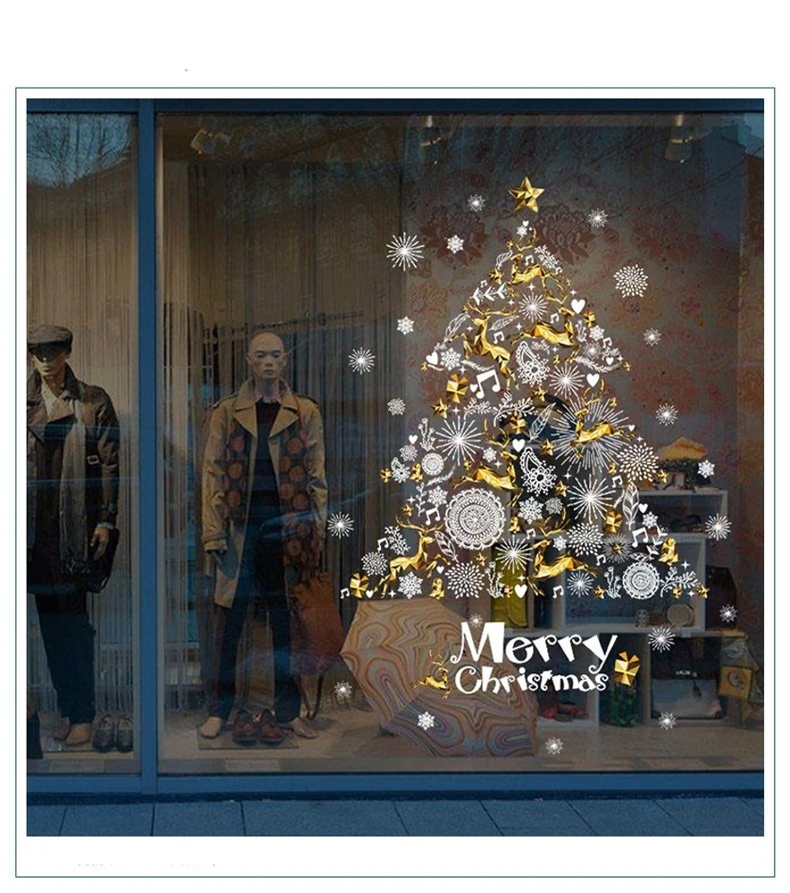 Decal trang trí noel cây thông giáng sinh