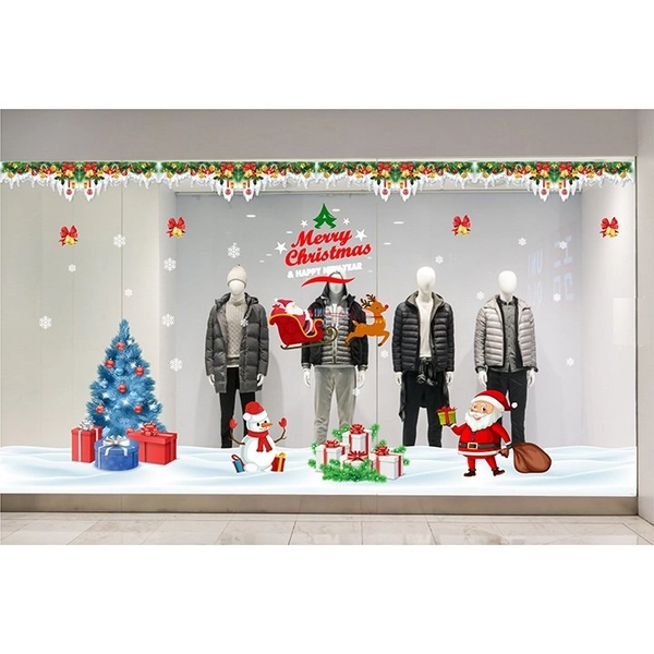 Decal trang trí noel món quà đêm giáng sinh