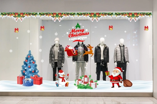 Decal trang trí noel món quà đêm giáng sinh