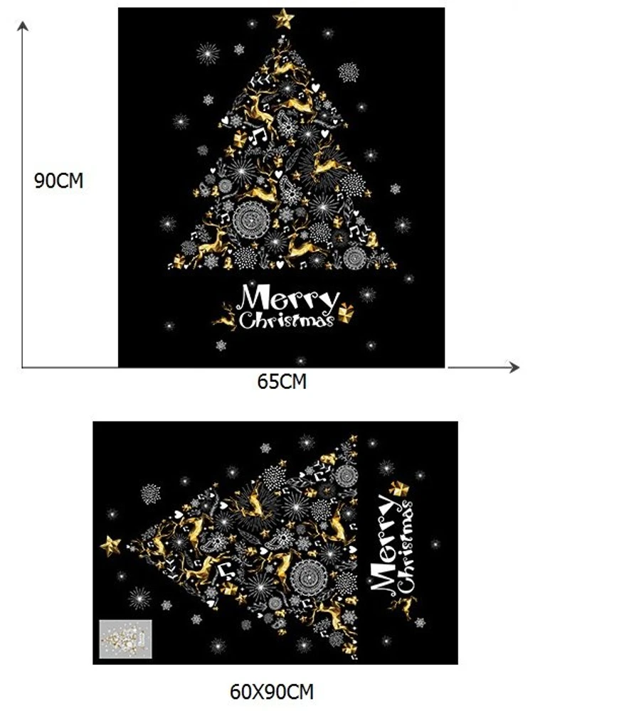 Decal trang trí noel cây thông giáng sinh
