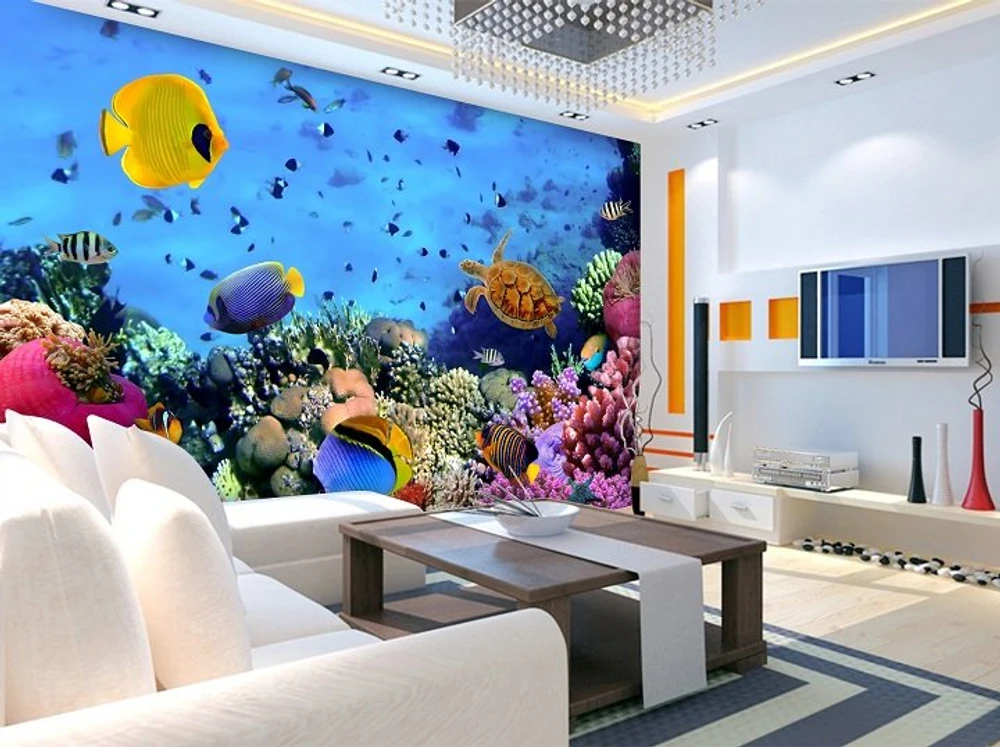 Tranh dán tường thế giới dưới lòng đại dương