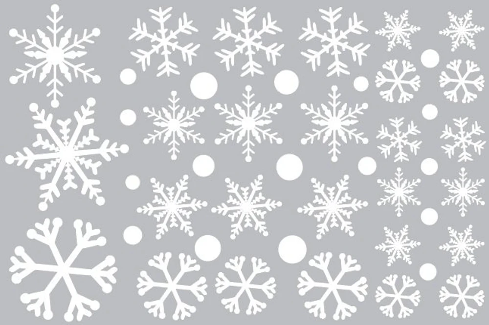 Decal trang trí Noel hoa tuyết 6 cánh