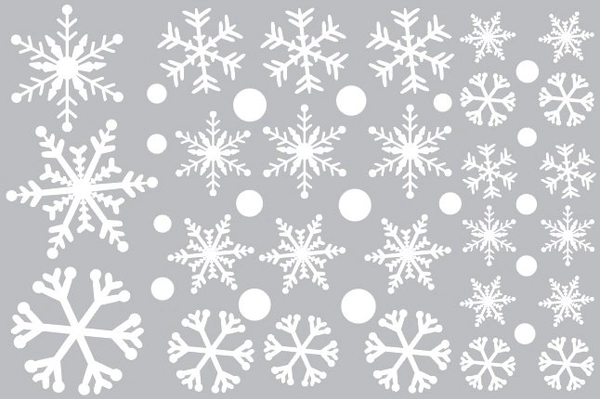 Decal trang trí Noel hoa tuyết 6 cánh