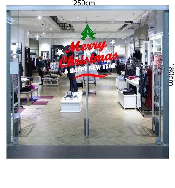 Decal noel merry christmas và happy new year
