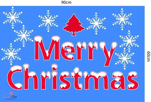 Decal Giáng sinh và cây thông đỏ 2