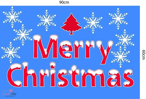 Decal Giáng sinh và cây thông đỏ 2