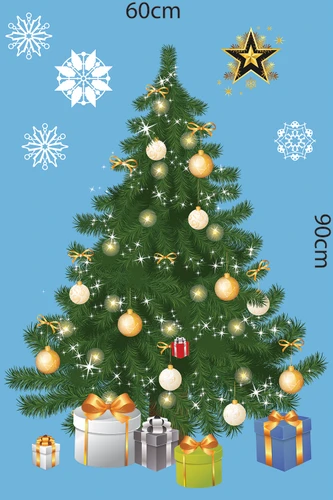 Decal trang trí noel combo người tuyết vui nhộn 2