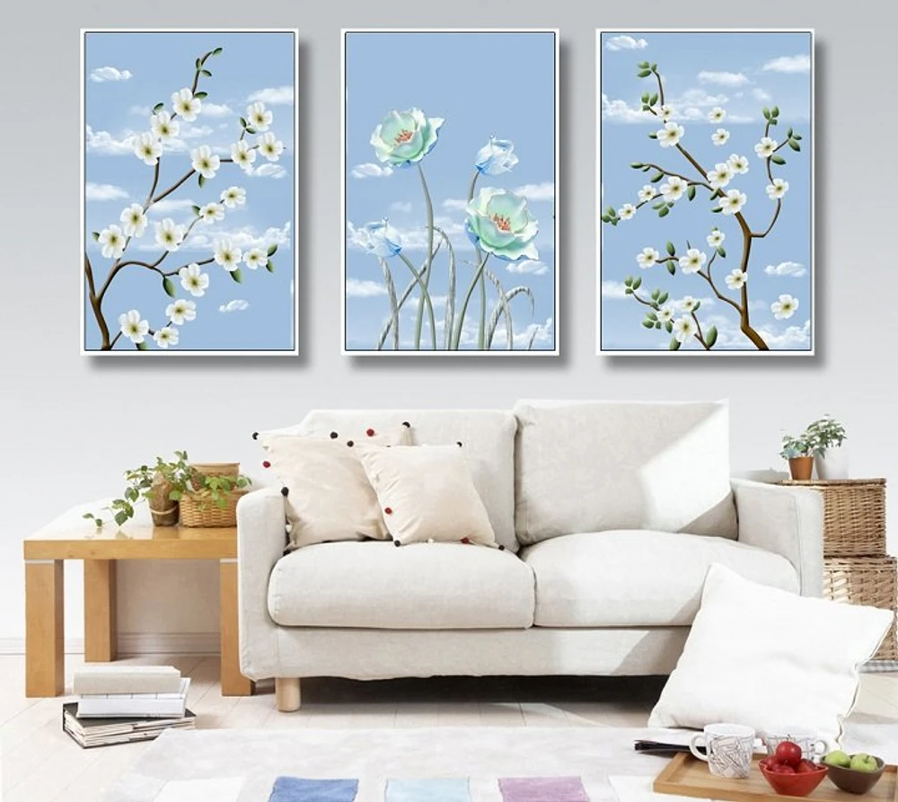 Tranh treo tường mẫu đơn và bạch mai (A-111)