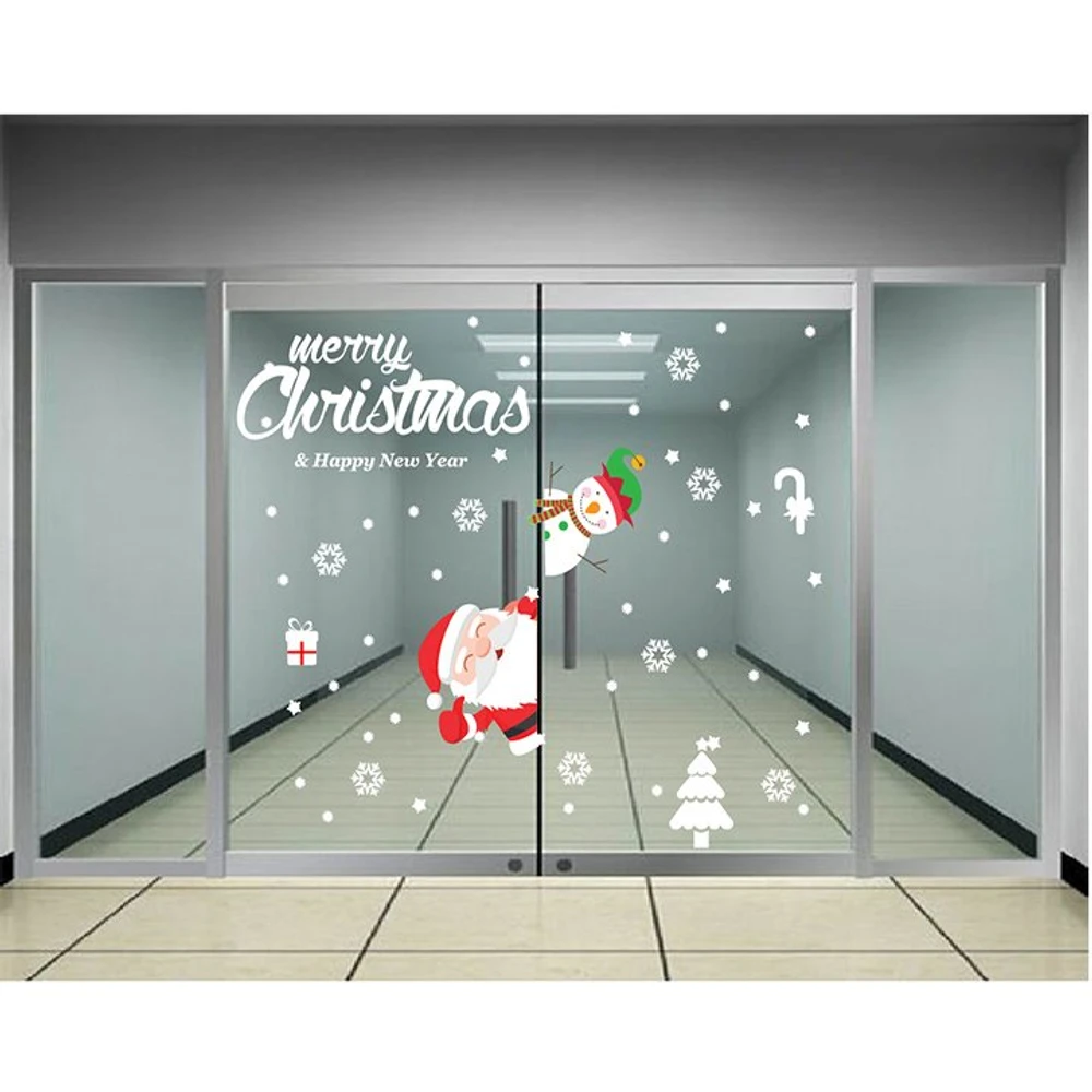 Decal trang trí noel Merry Christmas & Happy New Year 2