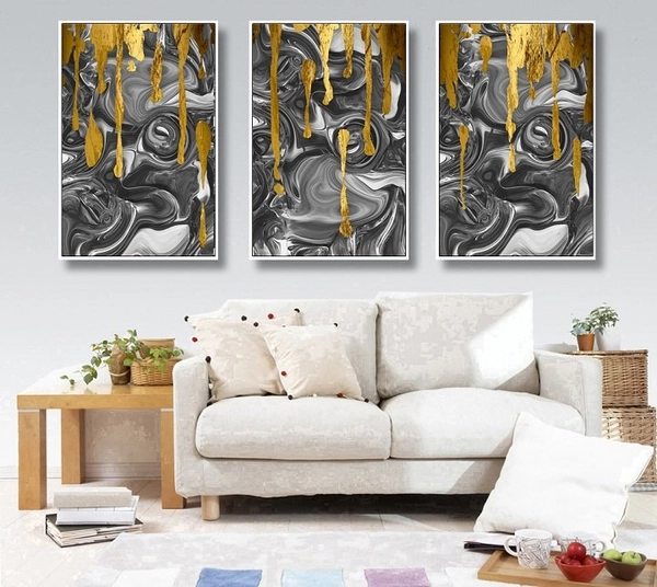 Tranh nghệ thuật trừu tượng sóng ngầm