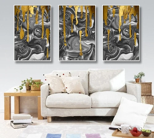 Tranh nghệ thuật trừu tượng sóng ngầm