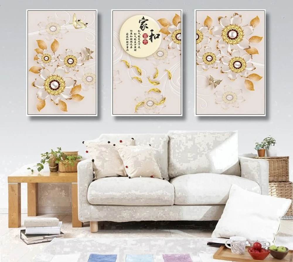 Tranh treo tường sen ngọc trai thủy mặc (A-188)