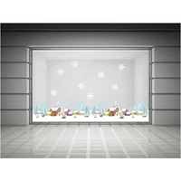 Decal trang trí noel chân tường thành phố tuyết