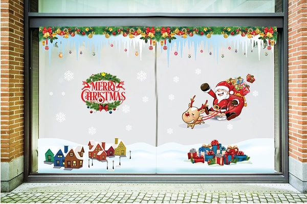 Decal trang trí noel combo Merry Christmas 3
